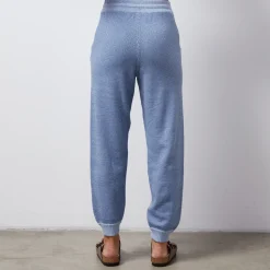 MONROW Soft Knit Textured Cuffed Jogger LIGHTBLUE Cheap